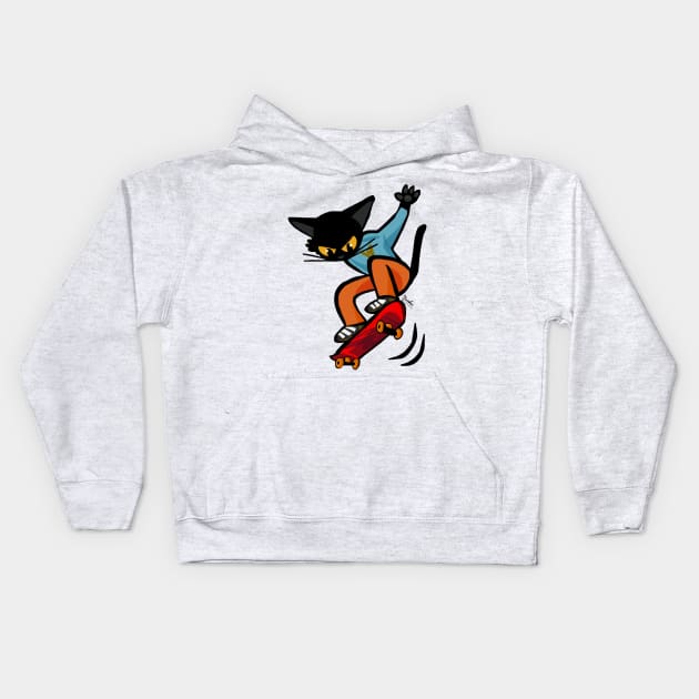 Skateboard Kids Hoodie by BATKEI